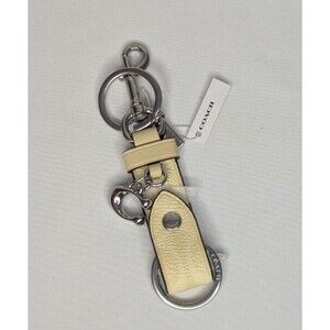 Coach Trigger Snap Bag Charm - Silver/Hay, NWT
